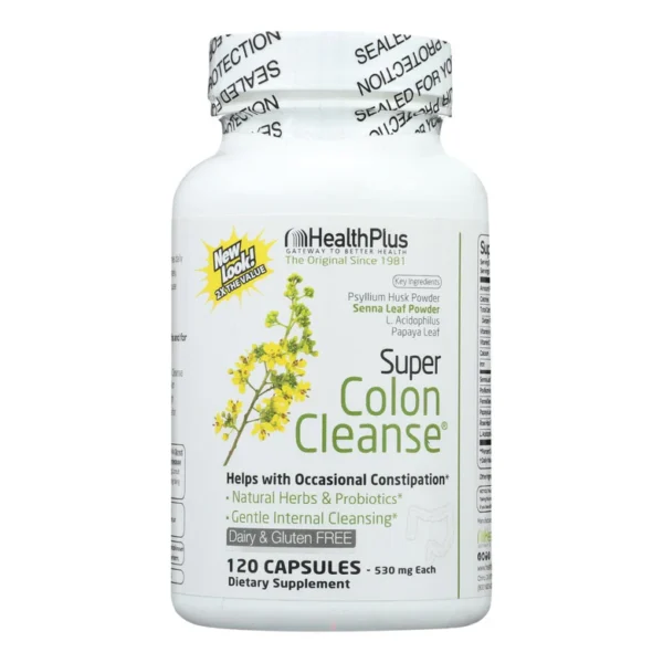 Health Plus -Super Colon Cleanse - 120 Capsules