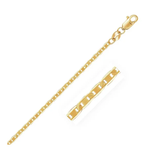 10k Yellow Gold Mariner Link Bracelet 1.7mm17.